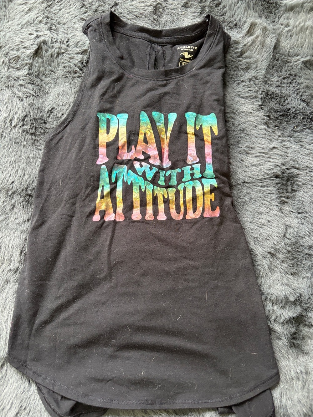 Kids Black Graphic Tank Top - Play It With Attitude